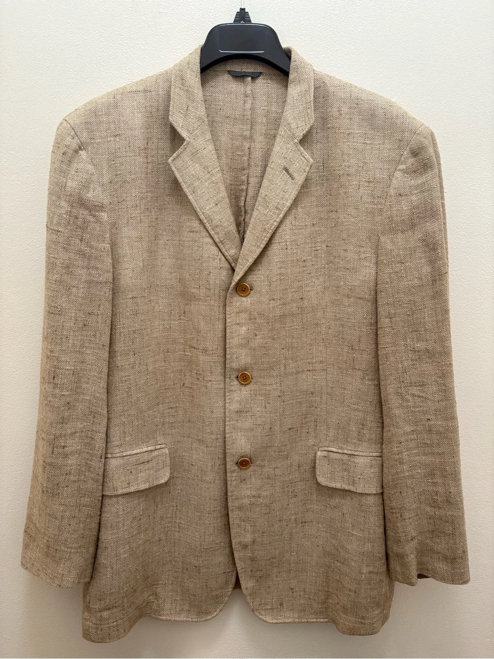 John Varvatos $1790 Italian Linen/Silk Blazer Size 44 XL Resort Old Money Rustic